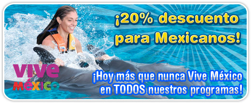 Oferta Vive Mexico Nadar con Delfines