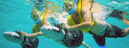 Cozumel-Radio Power Snorkel & open Bar Combo