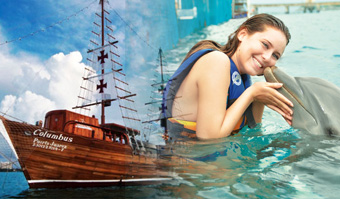Dolphin Encounter + Isla Mujeres + Columbus Lobster Dinner Cruise